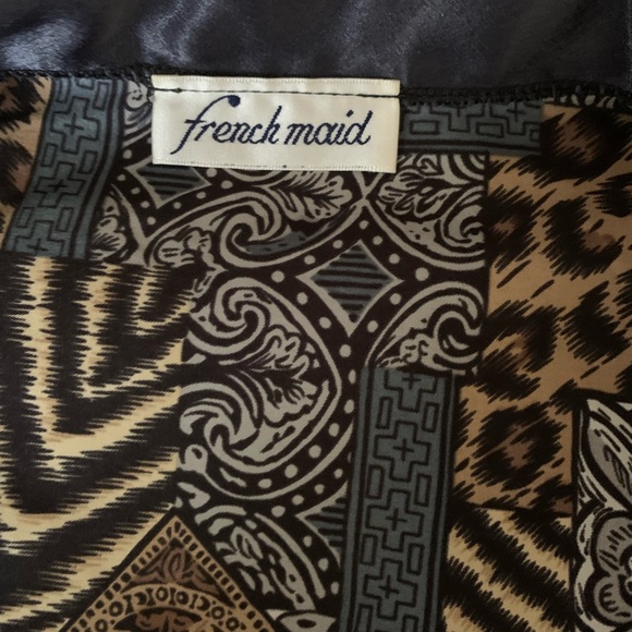 Vtg 90’s French Maid printed satin night gown - Picture 6 of 6